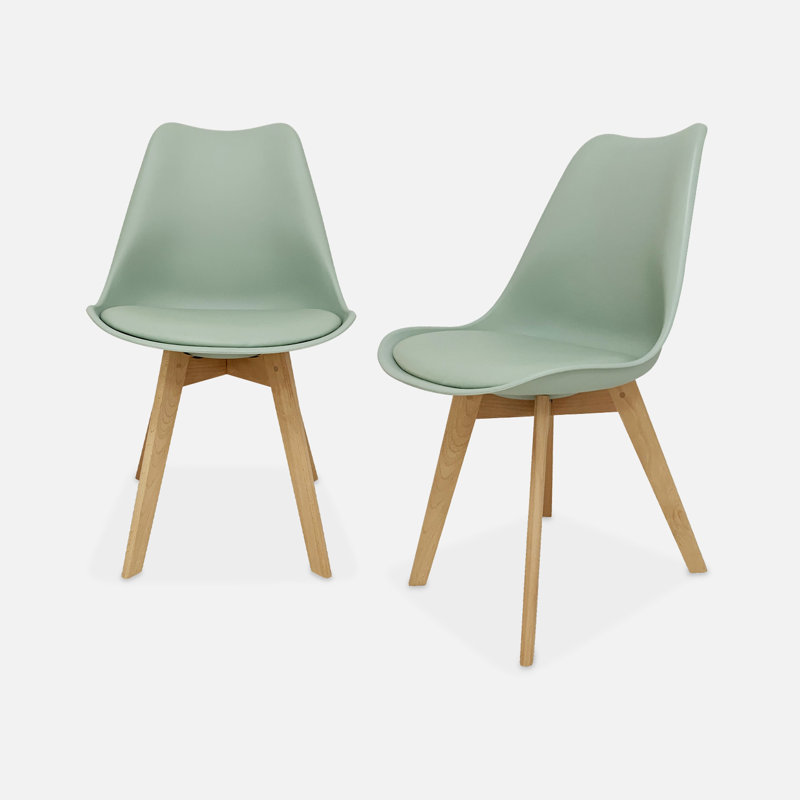 Lewisburg 2 Scandinavian Dining Chairs (Pair), Green