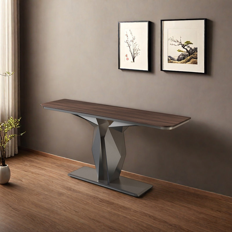 Console Modern Minimalist, H 31,5 po x l 47,24 po x P 11,81 po, Argent argent