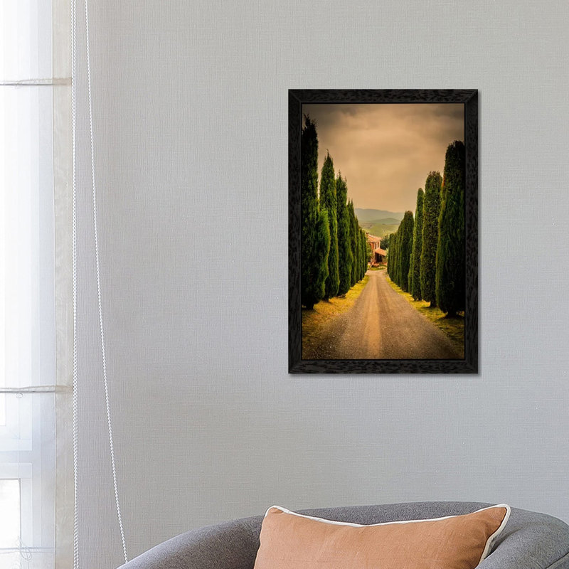 Val D'Orcia, Tuscany by Enzo Romano - Floater Frame Print on Canvas, Black Framed, 66.04 cm H x 45.72 cm W