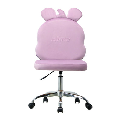Chaise de coiffeuse pivotante Impressions BT21 MANG avec tissu en velours ultra doux et rotation à 360 degrés