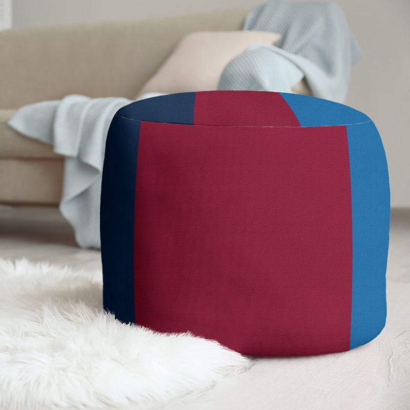 Repose-pieds repose-pieds rond 20,5", Winnipeg, Bleu nuit polaire / rouge / bleu aviateur