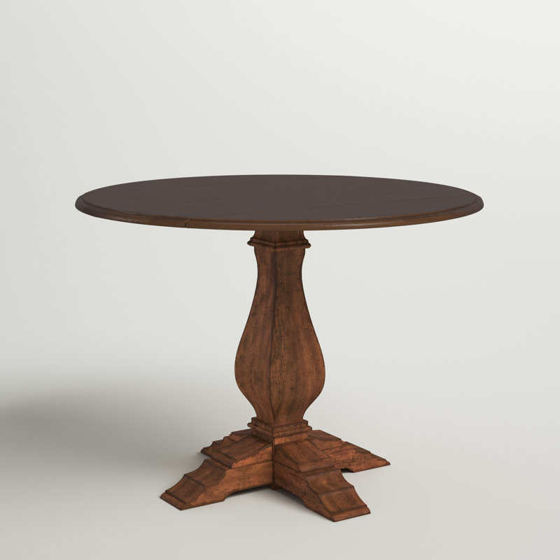 Knaack Extendable Round Solid Wood Dining Table