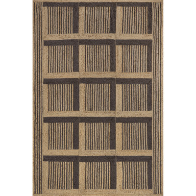 Aletta Geometric Tiled Jute Area Rug