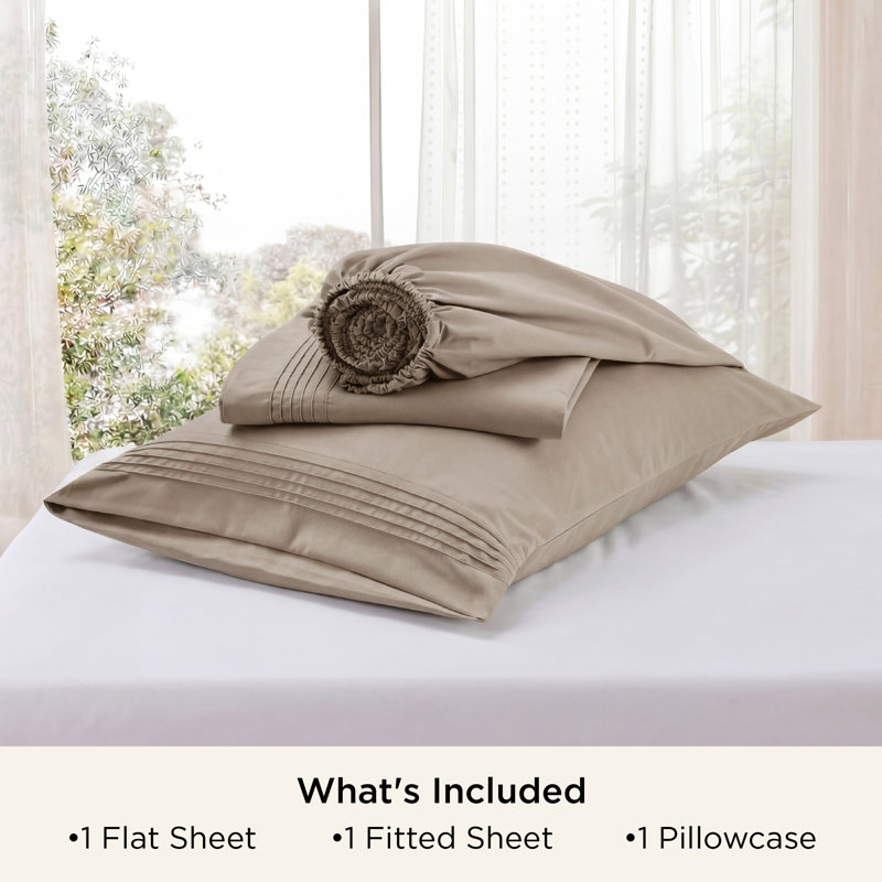 Bedsure Deep Pocket Sheet Set - Fits Mattresses Up to 21 Inches Thick -  GentleSoft Bed Sheet set, Moisture Wicking, Soft & Cooling Bed Sheet & Pillowcases, Easy & Secure Fit