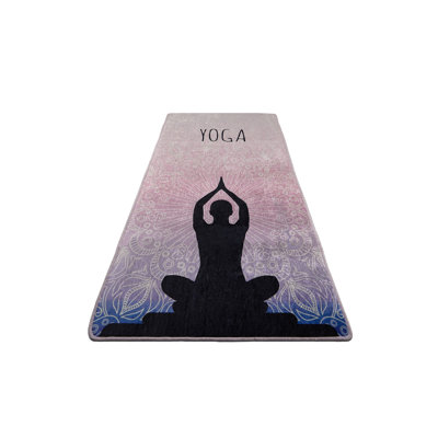Premium Yoga Carpet, Purple, 23.6 x 78.7 inches | 100% Polyester, 20.5 oz/sq yd | Machine Washable, Durable, Non-Slip | Ideal for Home or Studio Practice, Easy Care and Maintenance, Perfect for All Levels