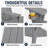 Modern Adirondack Chairs Set of 2 with Cup Holders All Weather HIPS Outdoor Chairs with Wide Armrests Oversized Plastic Patio Lounge for Lawn, Patio and Pool, Gray-802635859