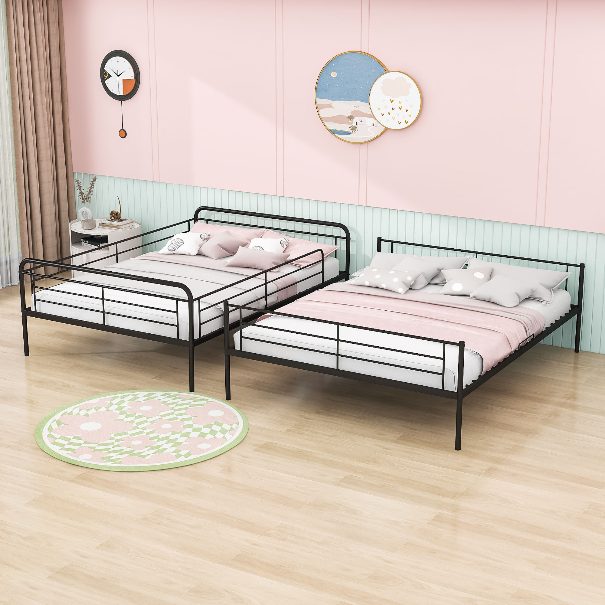 Isabelle & Max™ Full XL Over Queen Metal Bunk Bed With Guardrail ...