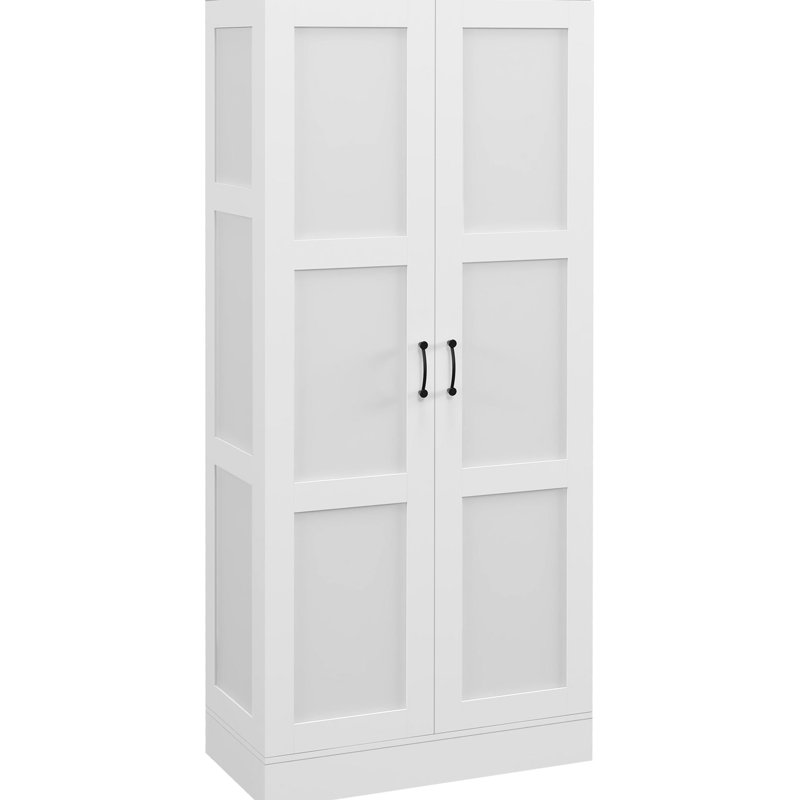Armoire de rangement de 71 po de hauteur, blanche avec tablettes mobiles et fabrication d'armoire