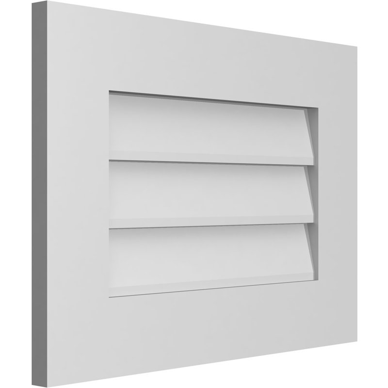 Vent à pignon rectangulaire en uréthane non-fonctionnel, H 16 po x l 22 po x P 1 po