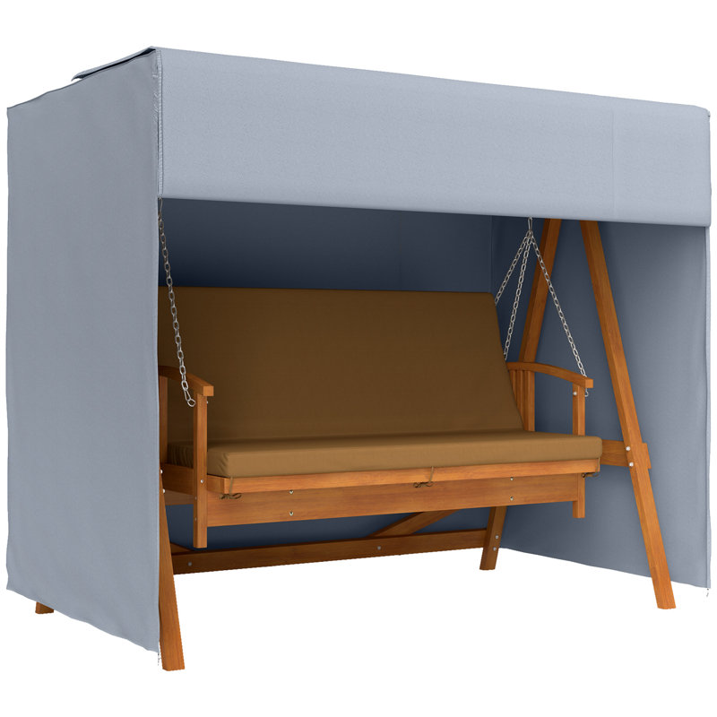 Housse pour balancelle et hamac d'extérieur avec UV, eau et poussière, 81 po x 49 po x 65 po, gris foncé