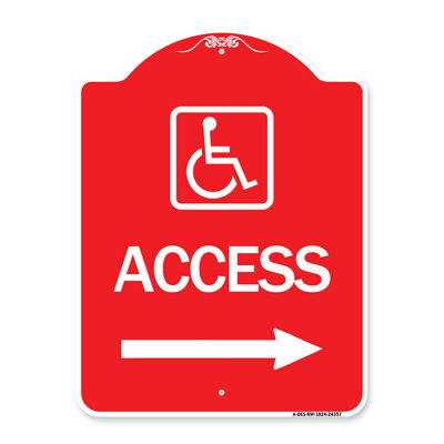 Enseigne Signmission Designer Series - Access (avec le symbole de l'IAS mis à jour et la flèche droite) / 24357