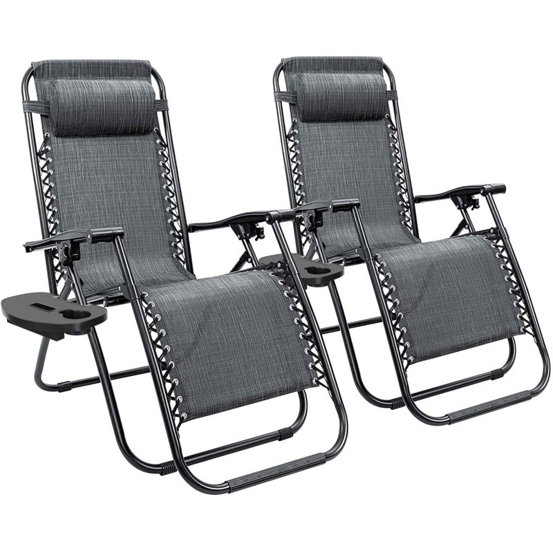 Andreya Folding Zero Gravity Chair, Gray
