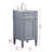 Rivers 18'' Single Bathroom Vanity with Marble Top-1105583592