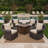 5 Piece Seating Group with Cushions