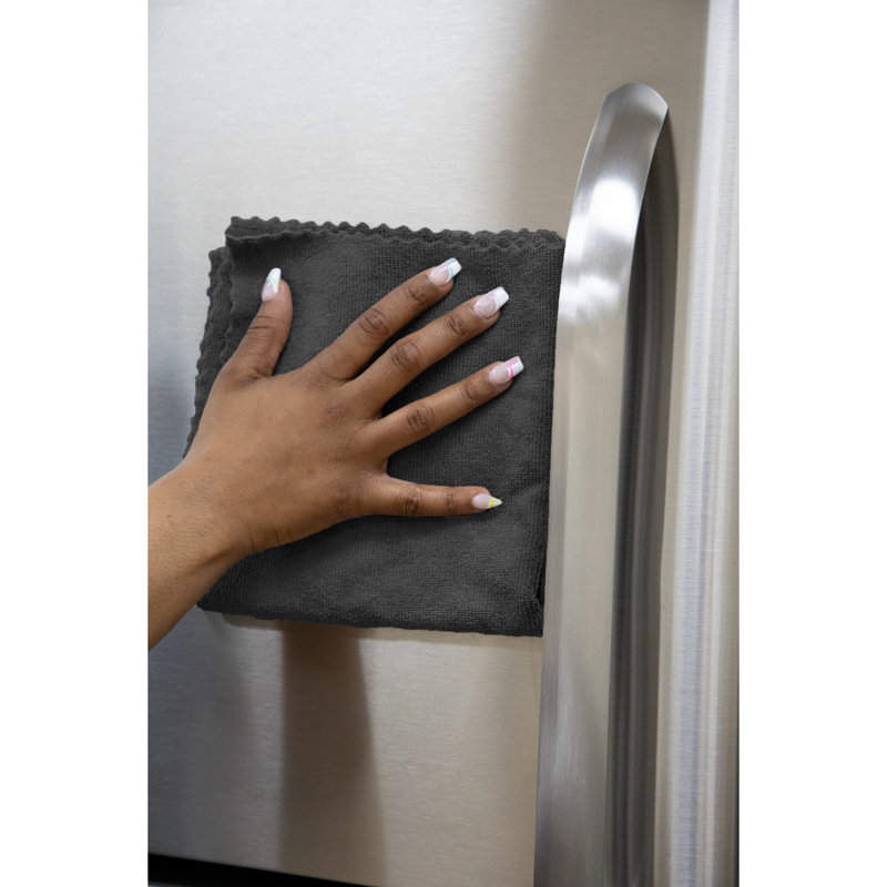 Smart Rags 12x12 Microfiber Cleaning Cloths (Box of 50), Black