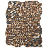 Jilla Cowhide Area Rug in Brown/Black