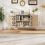 Armoire en bois massif de style Mid-Century avec porte coulissante rustique Sicotas