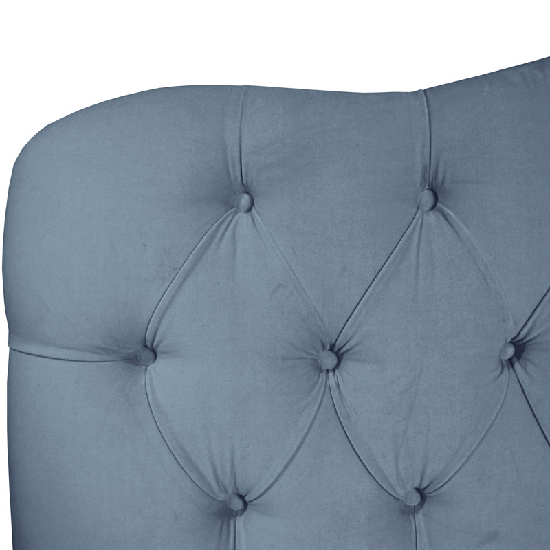 Pires Upholstered Platform Bed, Twin, Classic Ocean Velvet