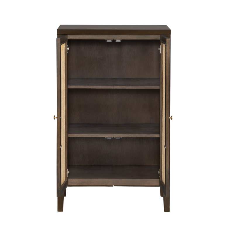 Elysium Brown Solid Wood 2 Door Accent Cabinet