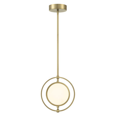 Luminaire suspendu simple en laiton doux à 1 lumière Spectr