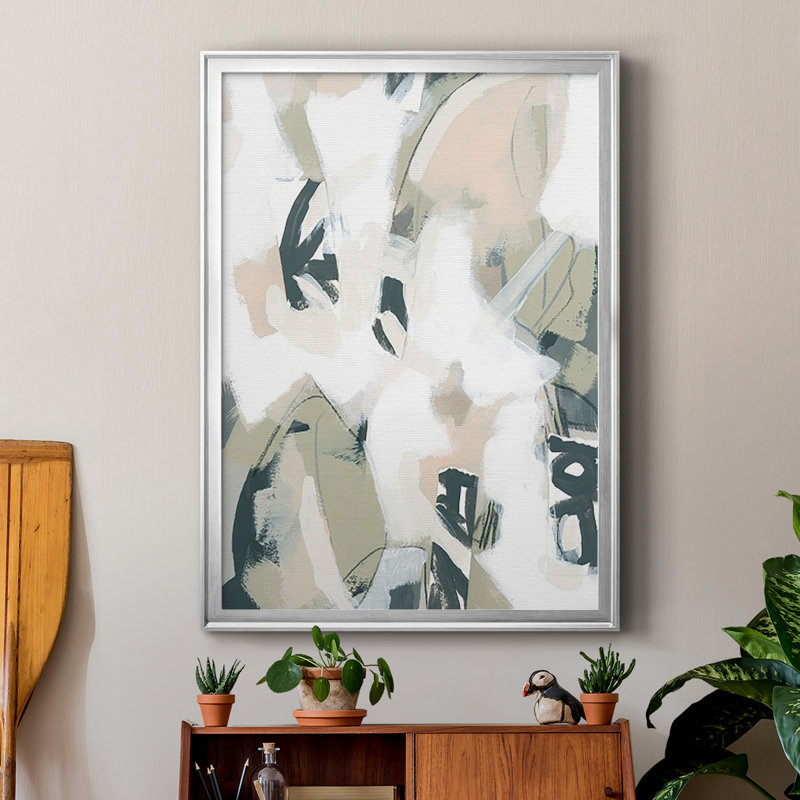 " Sumi Storm I ", 42.5"H x 30.5" W  x 1" D, Silver