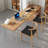 Burlywood Rectangular Solid Wood Desk-109619378