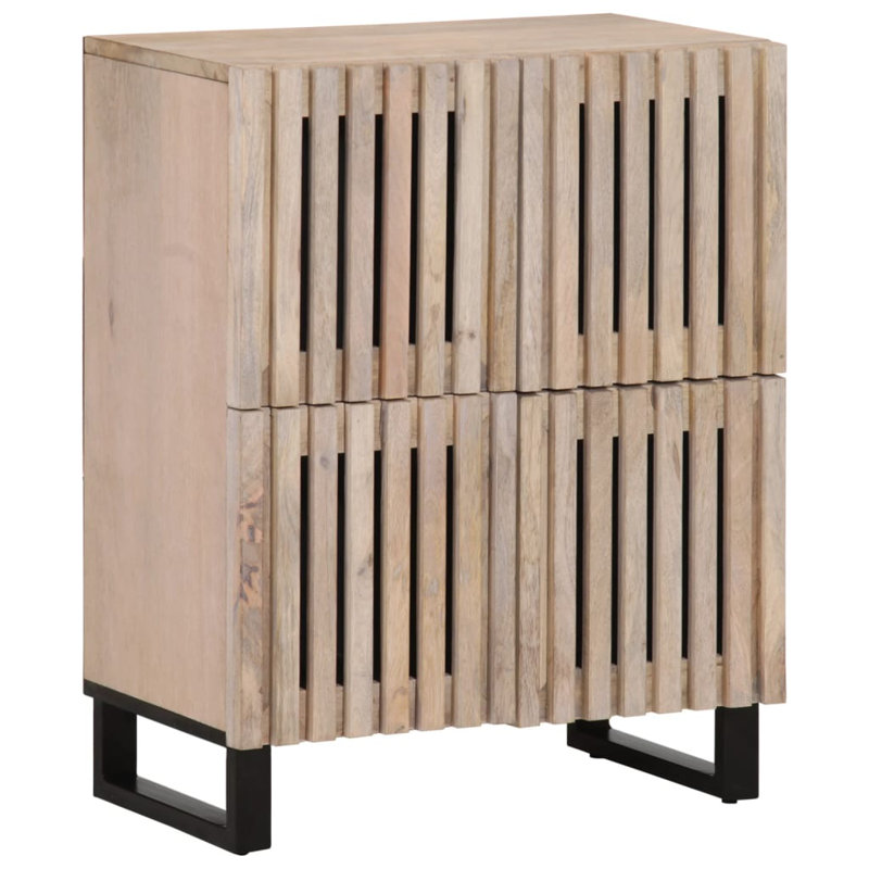 Litisha Glass Accent Chest, Light Brown