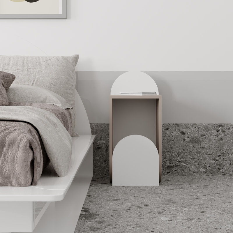 Table de chevet Chaniyah, Gris clair