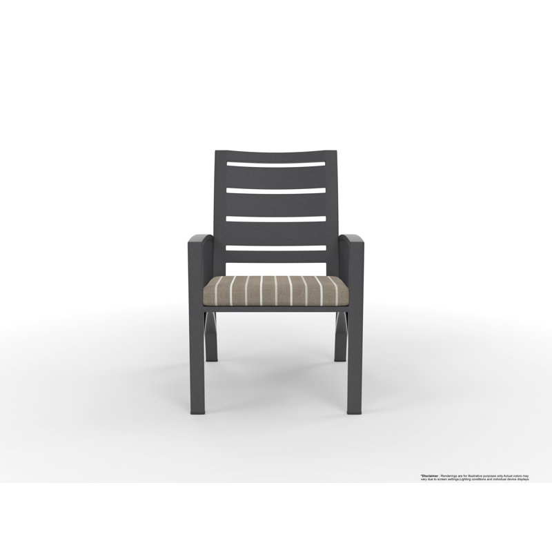 Arc Outdoor Bar Stool, Carbon Black, Surpass Stone