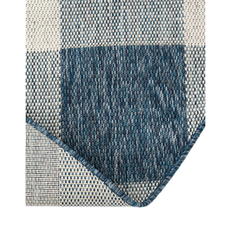 Talih Gingham Indoor / Outdoor Rug, Round 3'3"
