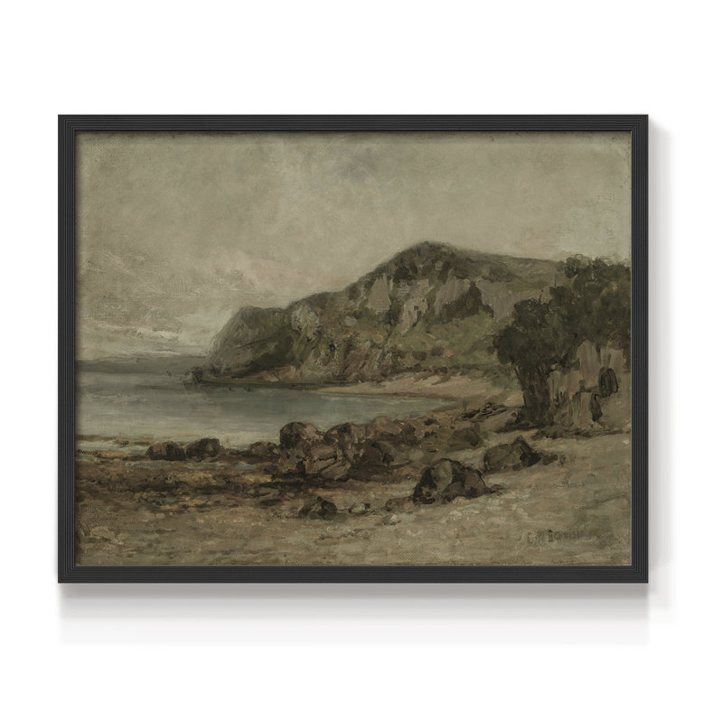 Paysages rétro-DCCV-reproduction encadrée, H 8 po x l 10 po, Noir
