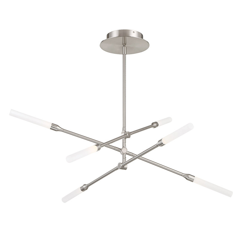 Emory 12-Light Chandelier, Brushed Nickel, 35"H x 36"W x 36"D