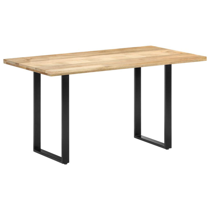 Table de salle à manger unie, Bois de mangue, L 47,2 po x l 23,6 po