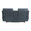 Causeuse inclinable moderne et contemporaine en microfibre 76 po avec double inclinaison manuelle et mouvement coulissant doux, console centrale intégrée avec porte-gobelets Grande-Bretagne-1176954194