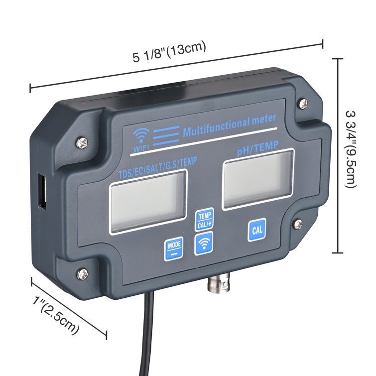 AquaBasik Water Quality Test 6 in 1 Multi-Parameter Metre PH/EC/SALT/TDS(PPM)/TEMP/S.G Analyzer