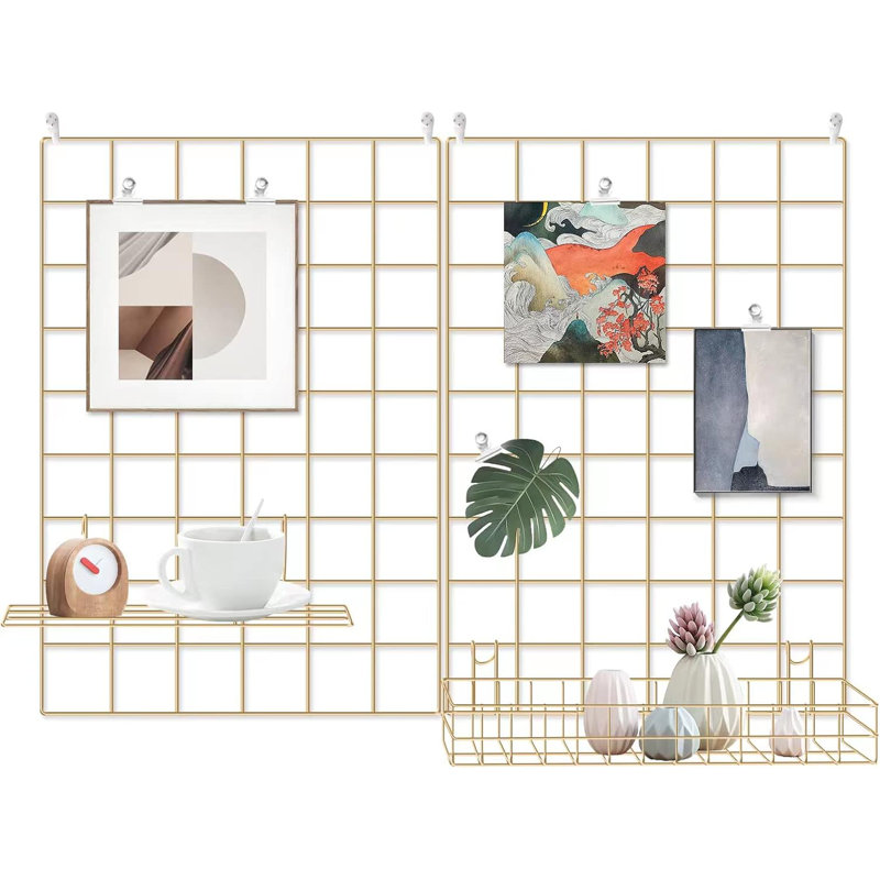 Grid Wire Board,For Memo Picture Panel Wall Decoration For Room Office Mat Photo Hanging Art Display Frames Desk Storage Organizer