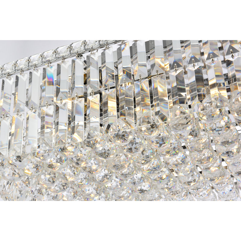 Lustre Moret, Chrome, H 7,5 po x l 32 po x P 32 po