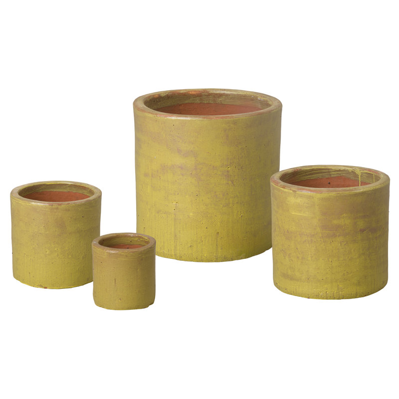 Efkea Handmade Ceramic Pot Planter, Yellow