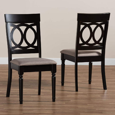 Ingaret Guillemette Upholstered Solid Wood Cross Back Parsons Chair