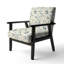 Minimalist Botanicals - Fauteuil rembourré scandinave, fauteuil d'appoint vert