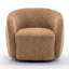 Fauteuil demi-tonneau pivotant rembourré Aunna-894586206