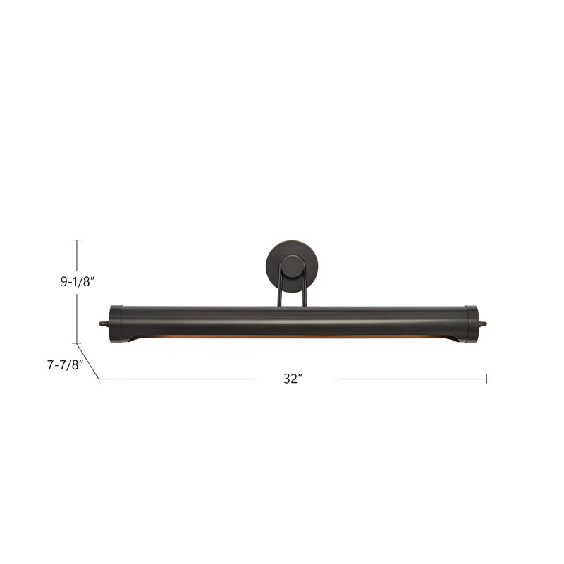 Wynwood Wall Mounted Picture Light, Urban Bronze, 9.13" H x 32" W x 7.88" D