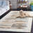 Aninda Ebony Hand Tufted Wool/Cotton Abstract Rug in Blue/Brown-1443853019