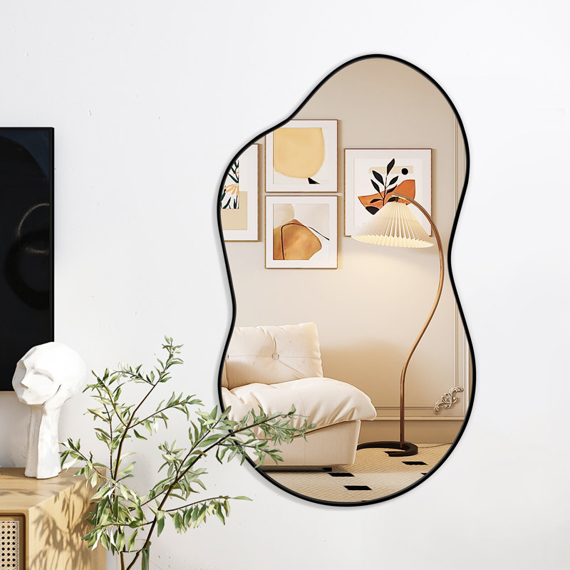 Miroir mural Cloud, 36 po x 20 po, Noir