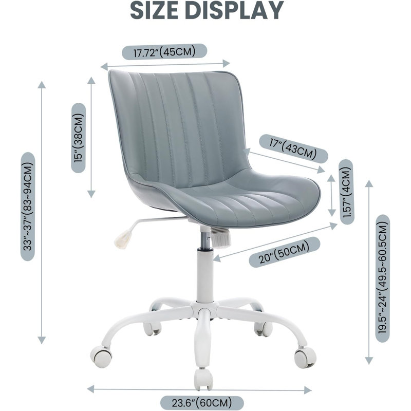 Faux Leather Accent Chair, Gray