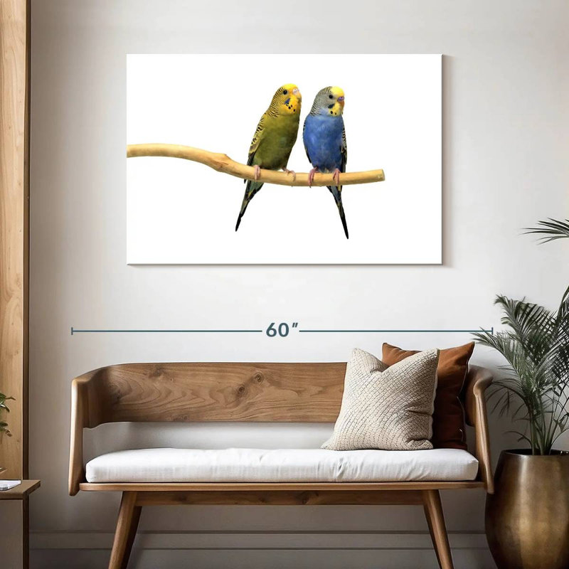 Parakeets, 30" H x 45" W