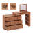 Vanity Desk With Mirror And Lights, Makeup Vanity Table With Flip-Top Tabletop And Drawers,Shelves-113546372