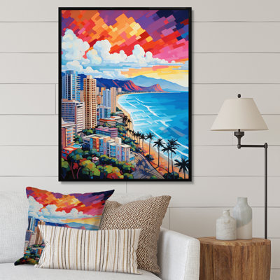 Art urbain sur toile City Maui Popart III - Maui