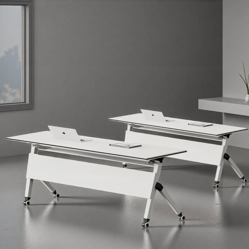 Mobile Folding Conference and Training Table Set, 29.53" H x 70.87" L x 23.62" W
