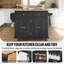 Armoire de rangement sur roulettes avec tiroir et tablettes pour îlot de cuisine-559436352